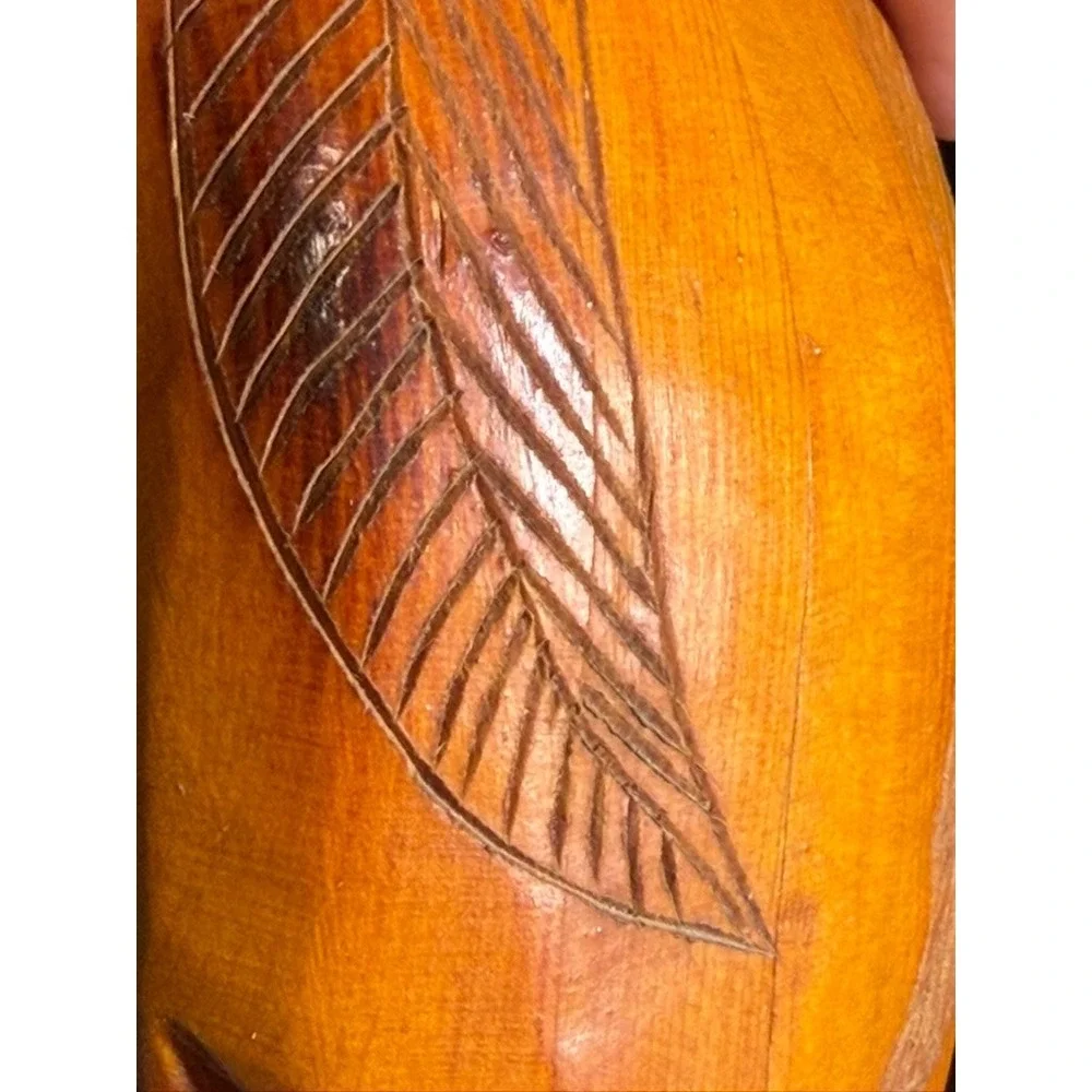 Vintage 1984 Hand Carved Wooden Duck Decoy Folk Art Signed DON 84 12